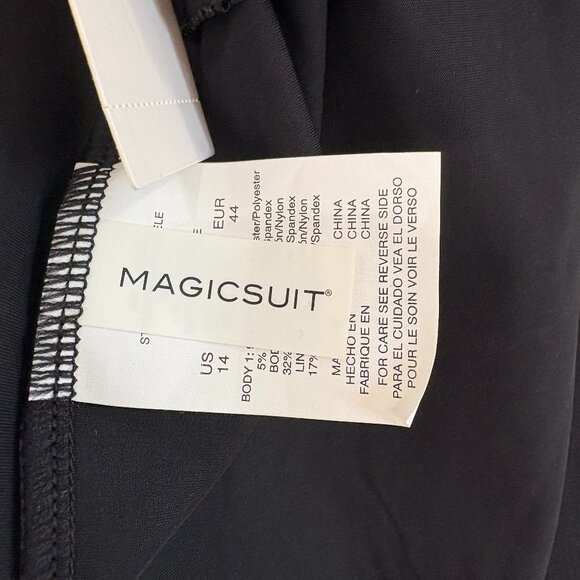 Magicsuit by Miraclesuit Aubrey Peaceout Swimsuit 1-PC Black Multi Size 14 NEW - Picture 8 of 9